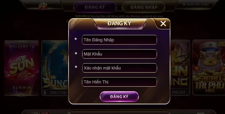 Đăng ký Sunwin với 4 bước nhanh chóng