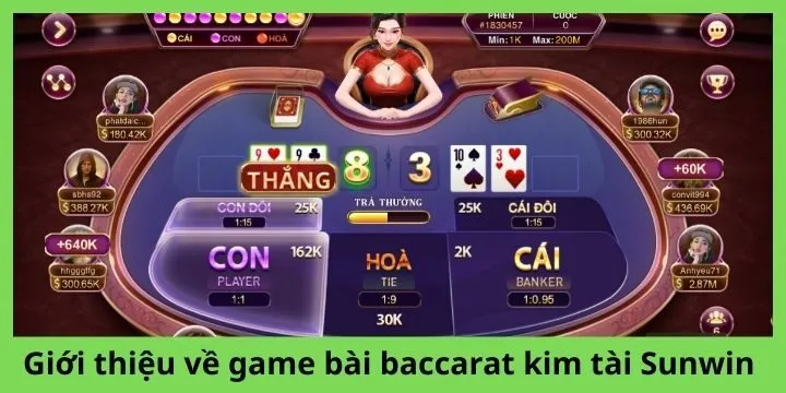 Giới thiệu về game bài baccarat kim tài Sunwin