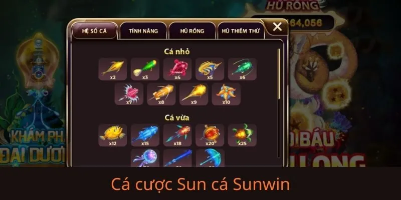 Các tính năng đặc biệt chỉ có tại sảnh Sun cá Sunwin