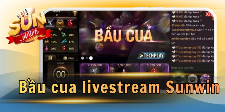 Bầu cua livestream Sunwin - Thử sức sòng bài thực tế ảo kiếm tiền tỷ