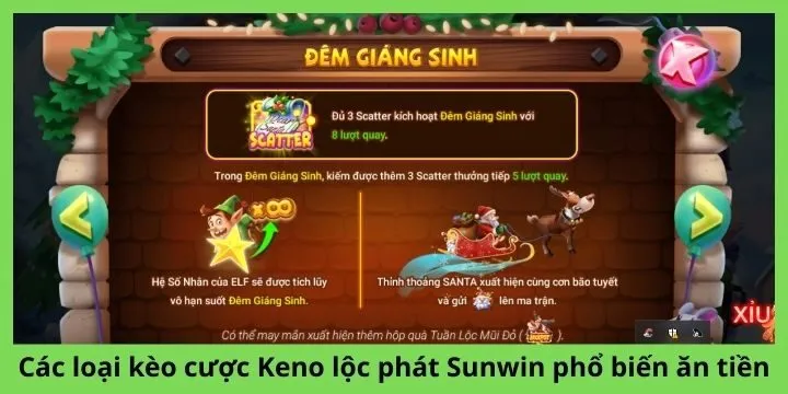 Các loại kèo cược Keno lộc phát Sunwin phổ biến