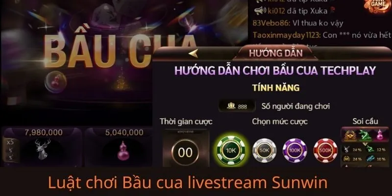 Chi tiết luật chơi và các cửa đặt cược tại Bầu cua Sunwin