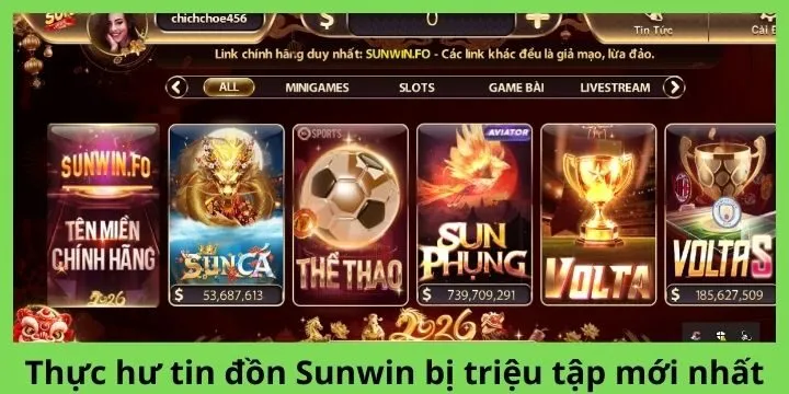 Thực hư tin tức “Sunwin bị triệu tập” mới nhất 