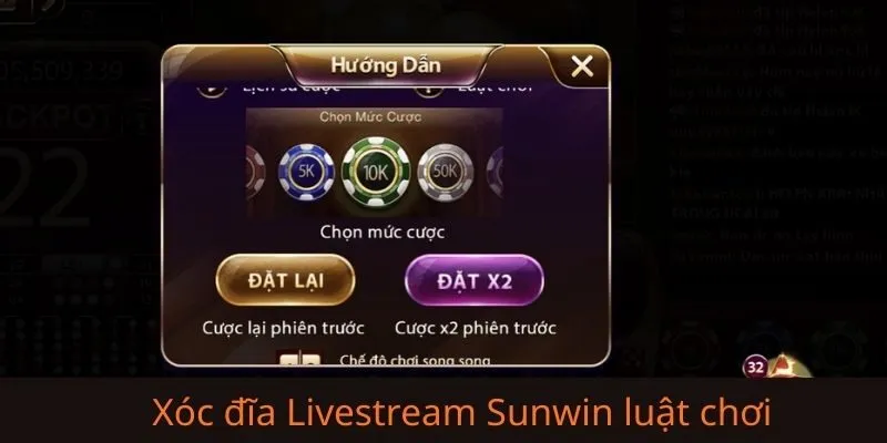 Luật chơi và các cửa đặt cược trong Xóc đĩa livestream Sunwin